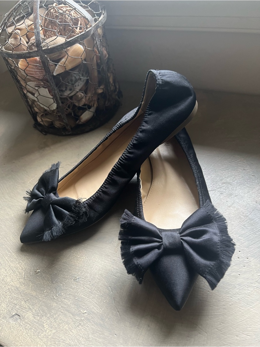 J Crew Bow Pointed-Toe Women's Flats
